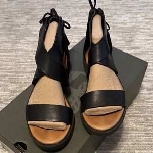 Timberland Black Leather Women's Sandals